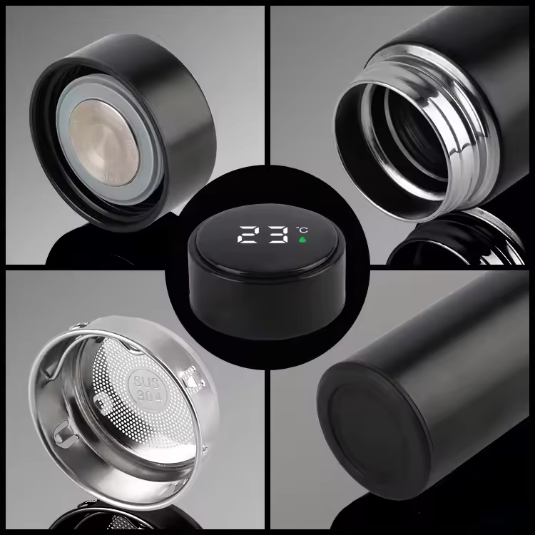 🌡️ Temperature Display Thermos Bottle 💧 | 500ML Stainless Steel Smart Flask 🔥❄️ LED Touch Display