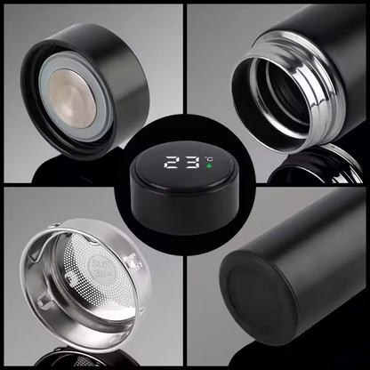🌡️ Temperature Display Thermos Bottle 💧 | 500ML Stainless Steel Smart Flask 🔥❄️ LED Touch Display